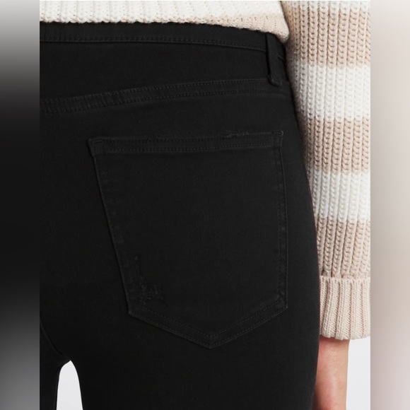 178. Pistola Raw Hem Lightly Distressed Ankle Black Jean - Picture 4 of 15